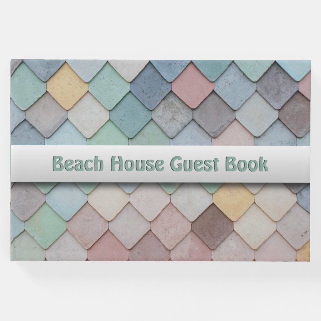 Livro De Visitas Azulejos do Pastel do chique (Frente)