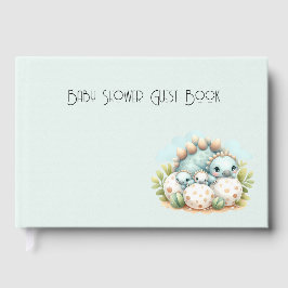 Livro De Visitas Baby Shower Guest Book Dinosaur Dino Mite Keepsake