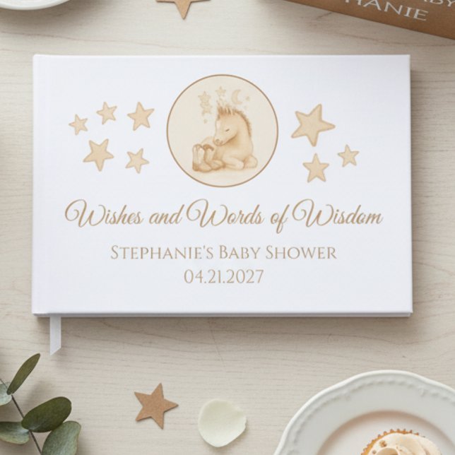 Livro De Visitas Baby Shower Guest Book - Little Horse with Stars (Baby Shower Guest Book)