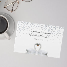 Livro De Visitas Bairro branco de pássaros 60º aniversário de casam