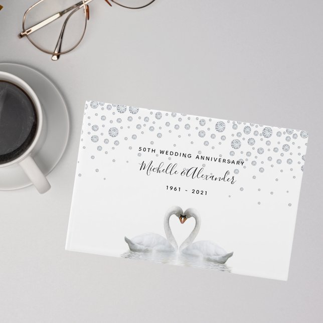 Livro De Visitas Bairro branco de pássaros 60º aniversário de casam (Criador carregado)