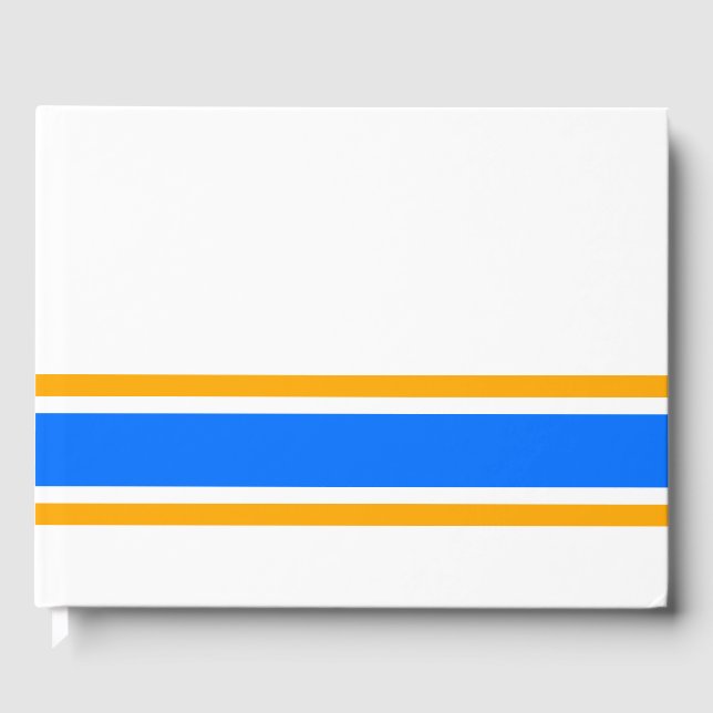 Livro De Visitas Bandas De Corrida Amarelo Azul-Brilhante Em Branco (Frente)