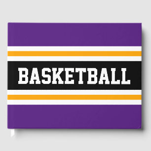 Livro De Visitas Bandas Legal de corridas a preto roxo, , BASKETBAL