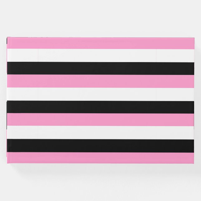 Livro De Visitas Bandas Pretas, Brancas e Rosa (Frente)