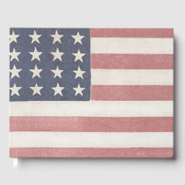 Livro De Visitas Bandeira Americana Rústica