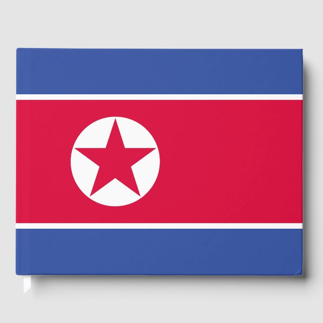 Livro De Visitas Bandeira da Coreia do Norte (Frente)