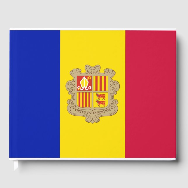 Livro De Visitas Bandeira de Andorra (Frente)