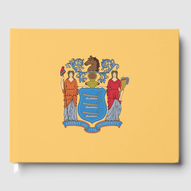 Livro De Visitas Bandeira de Nova Jersey (Frente)