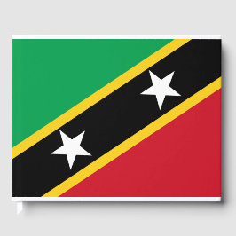 Livro De Visitas Bandeira de São Cristóvão e Nevis (Caribe)