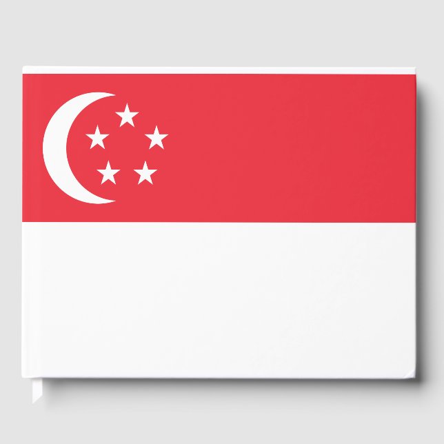 Livro De Visitas Bandeira de Singapura (Frente)