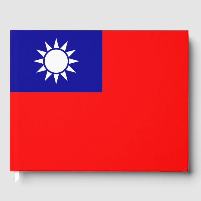 Livro De Visitas Bandeira de Taiwan: República da China, Taipé Chin (Frente)