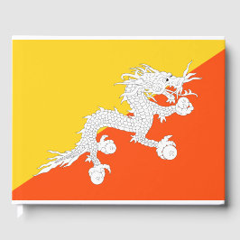 Livro De Visitas Bandeira do Butão (Butão) (Dragão do Trovão)