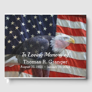 Livro De Visitas Bandeira Patriótica Americana e Águia