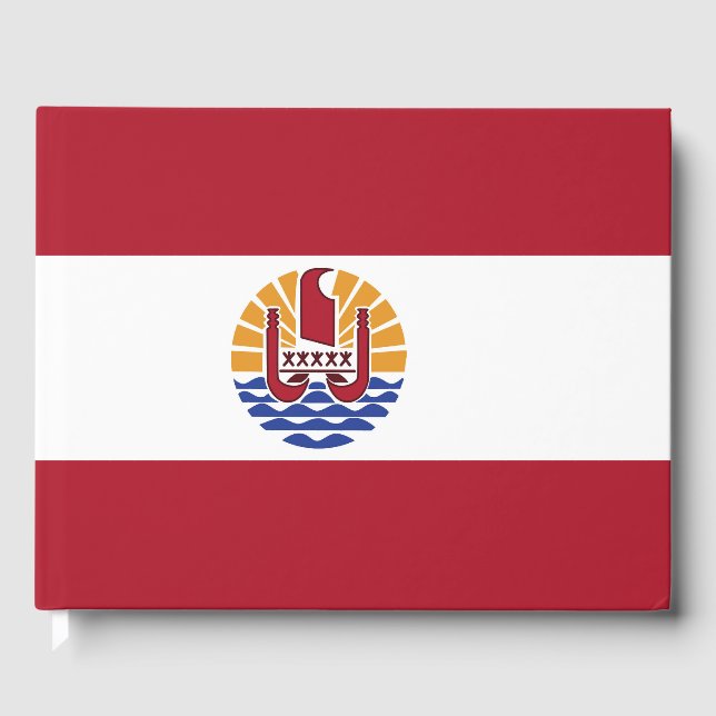 Livro De Visitas bandeira Polinésia Francesa (Frente)