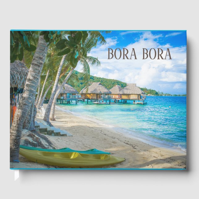 Livro De Visitas Bangalô de Bora Bora Ilha Tropical (Frente)