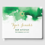 Livro De Visitas BAR MITZVAH — cor verde-aquarela legal estrela dou<br><div class="desc">por kat massard >> WWW.SIMPLYSWEETPAPERIE.COM <<<</div>