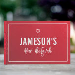 Livro De Visitas BAR MITZVAH - gradiente de burlagem vermelha estre<br><div class="desc">por kat massard >> https://linktr.ee/simplysweetpaperie <<<</div>
