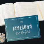 Livro De Visitas BAR MITZVAH - gradiente de menta azul moderno da e<br><div class="desc">por kat massard >> https://linktr.ee/simplysweetpaperie <<<</div>