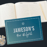 Livro De Visitas BAR MITZVAH - gradiente de menta azul moderno da e<br><div class="desc">por kat massard >> https://linktr.ee/simplysweetpaperie <<<</div>