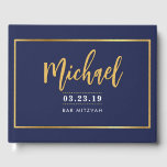 Livro De Visitas BAR MITZVAH marinho de caligrafia moderno do nome<br><div class="desc">por kat massard >> WWW.SIMPLYSWEETPAPERIE.COM <<<< mais itens correspondentes no repositório</div>