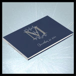 Livro De Visitas Bar Mitzvah Monograma Cinza Azul Entrada Branca<br><div class="desc">Este elegante Bar minimalista Mitzvah do partido Guest Book tem um fundo azul marinho, um monograma de cinzas e um texto de roteiro branco. Fácil de personalizar, basta alterar ou excluir o nome de exemplo e o texto na frente e na coluna. Todos os Direitos Reservados © 2024 Alan &...</div>