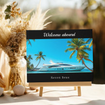 Barco de iate com foto preta