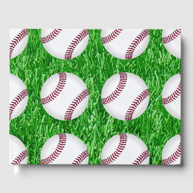 Livro De Visitas Baseballs On Lawn (Frente)