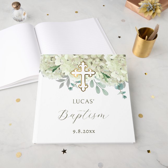 Livro De Visitas Batismo Elegante (Frente aberta)