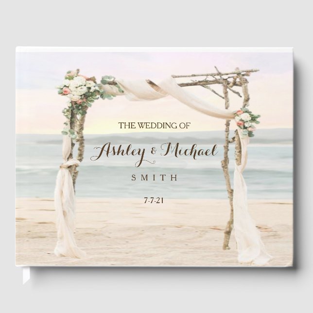 Livro De Visitas Beach Arbor Sunset Guestbook (Frente)