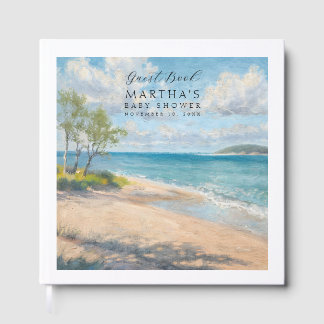 Livro De Visitas Beach Baby Guestbook Seaside Baby Shower Keepsak