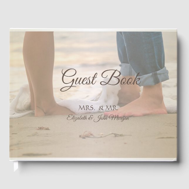 Livro De Visitas Beach Wedding Foots (Frente)