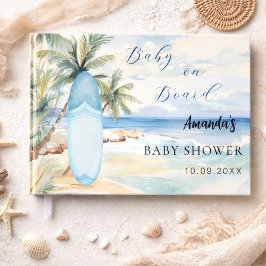 Livro De Visitas bebê chá de fraldas na prancha de surfe do conselh