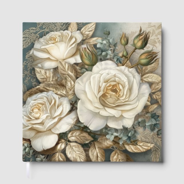 Livro De Visitas Belas Rosas Brancas (Frente)