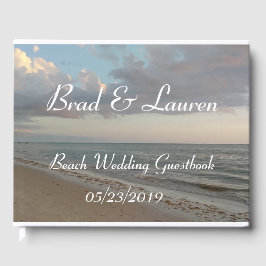 Livro De Visitas Belo Casamento de Praia Pacífica