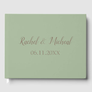 Livro De Visitas Belo Casamento de Tema Verde