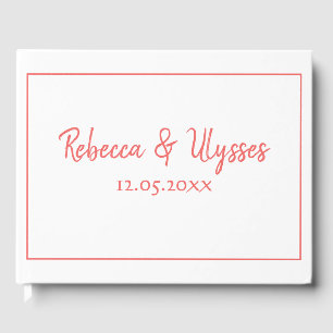 Livro De Visitas Belo Coral e Branco