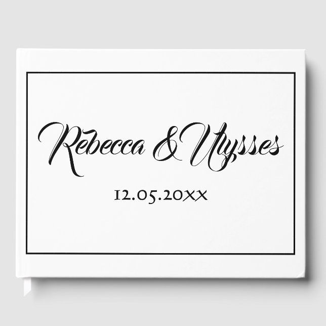 Livro De Visitas Belo preto e branco (Frente)