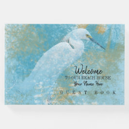 Livro De Visitas Bem-Vindo À Nossa Casa De Praia Snowy Egret
