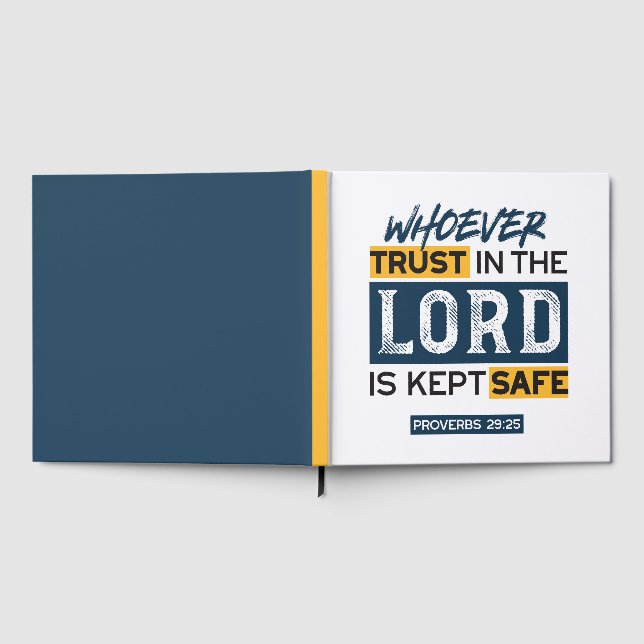 Livro De Visitas Bible Quote Art - Proverbs 29:25 Trust in God (Completo)