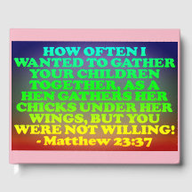 Bíblia verso de Matthew 23:37.