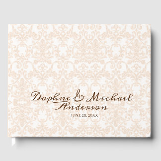 Livro De Visitas Bicho Simples Russo Elegante Casado Rosa Moderno