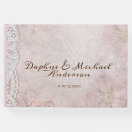 Livro De Visitas Bicho Simples Russo Elegante Casado Rosa Moderno