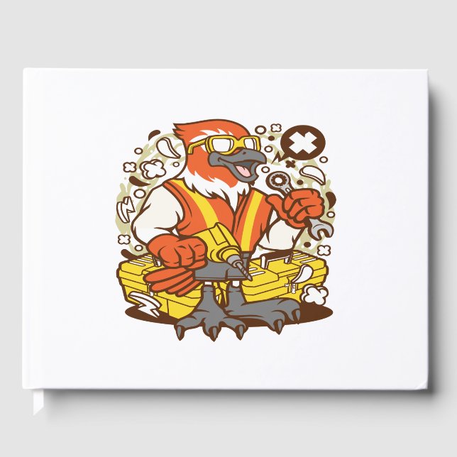 Livro De Visitas Bird Mechanic Worker (Frente)