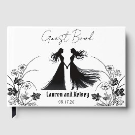 Livro De Visitas Black Silhouette Wedding Guest