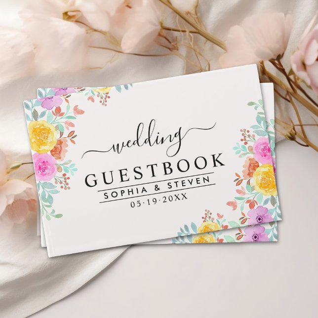 Livro De Visitas Blossoming Love – A Spring Floral Wedding (Criador carregado)