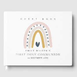 LIVRO DE VISITAS BLUE BLUSH RAINBOW HEART KIDS PRIMEIRA COMUNICAÇÃO