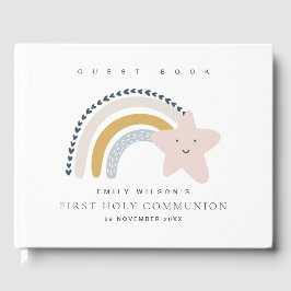 LIVRO DE VISITAS BLUE BLUSH RAINBOW STAR KIDS PRIMEIRA COMUNICAÇÃO 