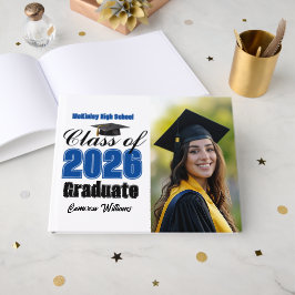 Livro De Visitas Blue Class of 2026 Graduation Photo