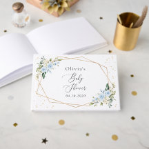 Blue Flowers, White Flowers, Greenery, Baby Shower