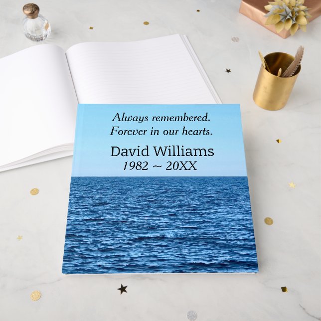 Livro De Visitas Blue Lake Michigan (Frente aberta)